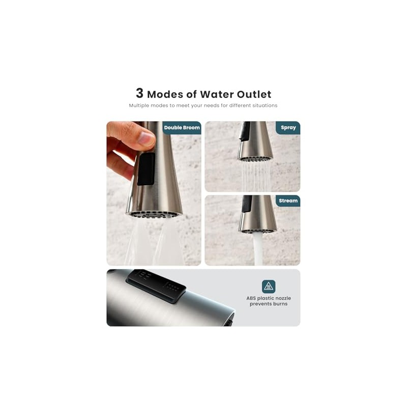 Wall Mount Kitchen Faucet Single Handles, 8 Inch Center Wall