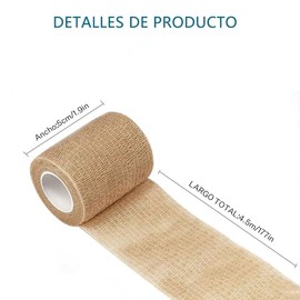 Aokesy 12 Piezas de Vendaje Autoadhesivo, Vendaje Cohesivo Elástico no Tejido, Envolturas Transpirables, Cinta Cohesiva para Estiramiento Atlético, Deportes, Muñeca, Esguinces de Tobillo (Negro)