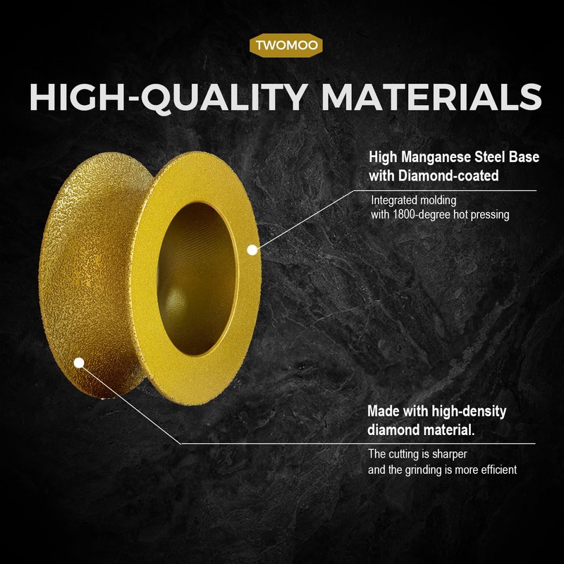 Diamond Edge Grinding Wheel, 25mm Height Radius Profile Wheel for