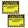 Remarkable Pallet Rack Capacity Label,3×4 Inch Caution MAX LoadShelf LBS
