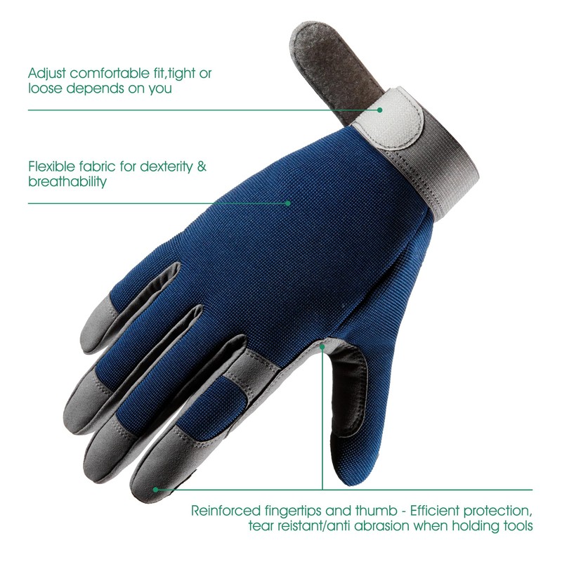 COOLJOB Thorn Proof Gardening Gloves with Grip, Touch Screen Working