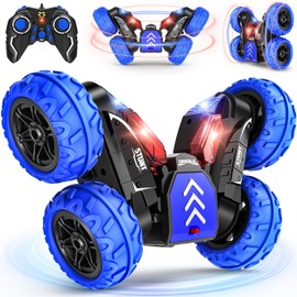 RC Stunt Cars, Remote Control Car 2.4Ghz Stunt Car with Double Sided 360-degree Flips Rotating Car Toy, Rechargeable 4WD Off Road RC Car Toys for Kids 3 4 5 6 7 8-12 Year Old Boys Girls Birthday Gift