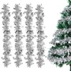 Sprinlot Christmas Garland, Silver, Pack of 4 Tinsel Garlands, Shiny