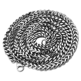 Bling Cartel Men's Solid Stainless Steel Franco Hip Hop Chain Heavy 36" inch x 5MM Necklace