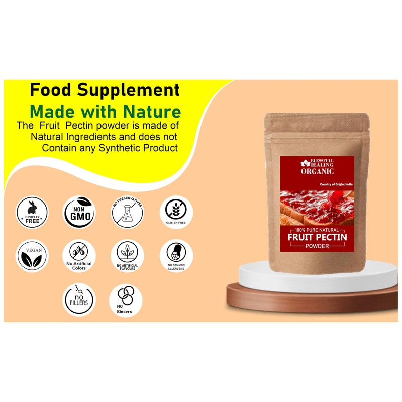 Blessfull Healing Organic Fruit Pectin Powder 100% Pure Natural 100