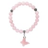 TUMBEELLUWA Rose Quartz Crystal Butterfly Bracelet for Women Spiritual Healing