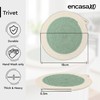 Encasa XO Round Trivet Mats for Hot Dishes with Hanging