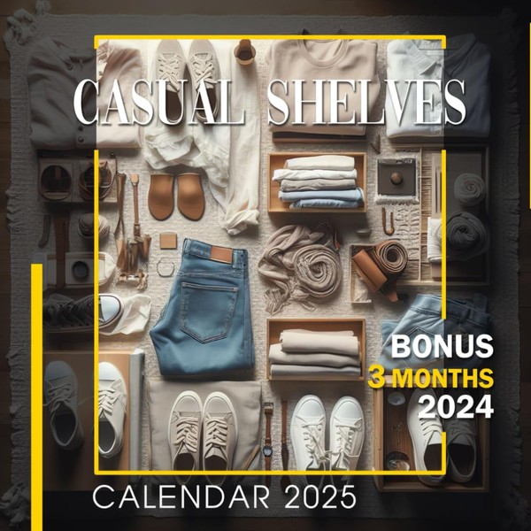 Casual Shelves Calendar 2025: 15 Month 2025 From January to
