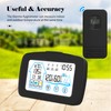 Indoor & Outdoor Hygrometer Thermometer with Time Backlight LCD Display