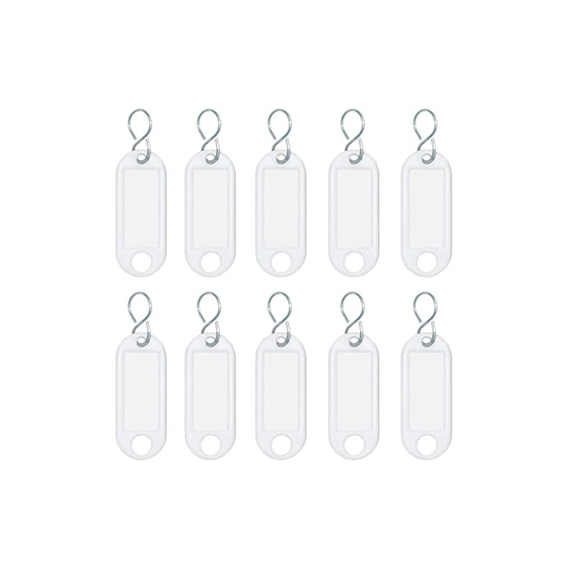 WEDO 262813400 Key Ring for Labelling, White, Pack of 100,