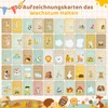 Milestone Cards Baby 50 German Double-Sided Baby Monthly Cards with