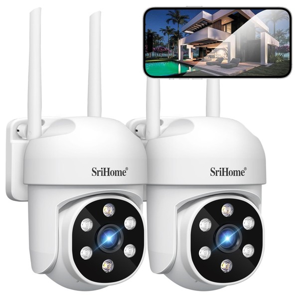 SRIHOME 1080P WiFi Surveillance PTZ IP Camera Humanoid Detection and