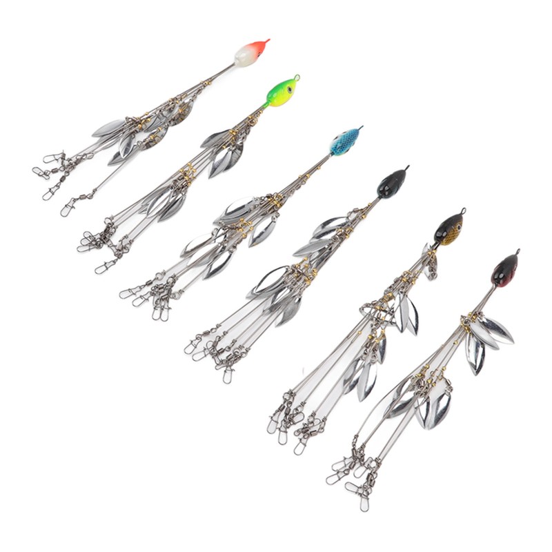 6 Pcs Umbrella Rigs with Sequin Fishing Rigs Lure 5