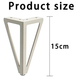 WZCMLJ Pack of 4 Replacement Furniture Feet, White Metal, 6 Inches / 15 cm Furniture Feet, DIY Furniture Feet, Table Legs, Cabinet Feet, Bed for Chairs, Cabinet and Sofa, Other Furniture Legs. (White,
