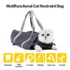 Cat Carrier Bag with Durable Handle Adjustable Neck Zipper Closure