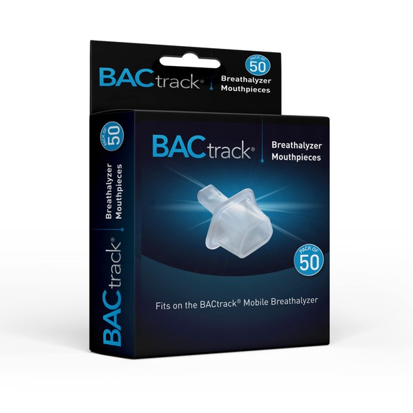BACtrack Mobile Smartphone Breathalyser Mouthpieces (50 Count) | Not Compatible with BACtrack C6 and C8 Breathalysers