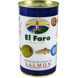 El Faro Olives with Salmon, 150 g (Filling Weight)