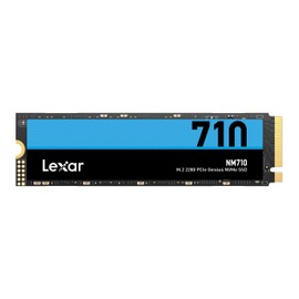 Lexar 1TB NM710 SSD PCIe Gen4 NVMe M.2 2280 Internal Solid State Drive, Up to 5000/4500 MB/s Read/Write (LNM710X001T-RNNNU)