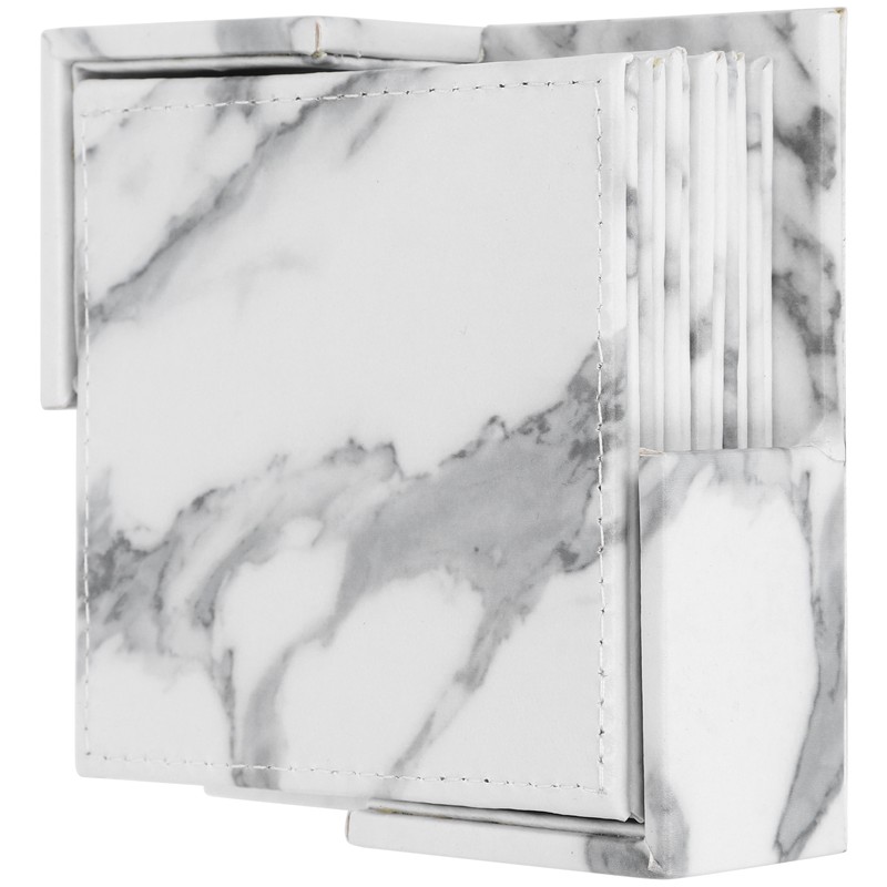 Nordic Style Cup Mat Marble Pattern Coaster Heat Insulated Waterproof