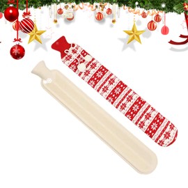 Long Hot Water Bottle Christmas Hot Water Bottle with Knitted Cover 2L Long Hot Water Bottle for Neck and Shoulder 72 cm Christmas Hot Water Bag for Women Men Kids Adults