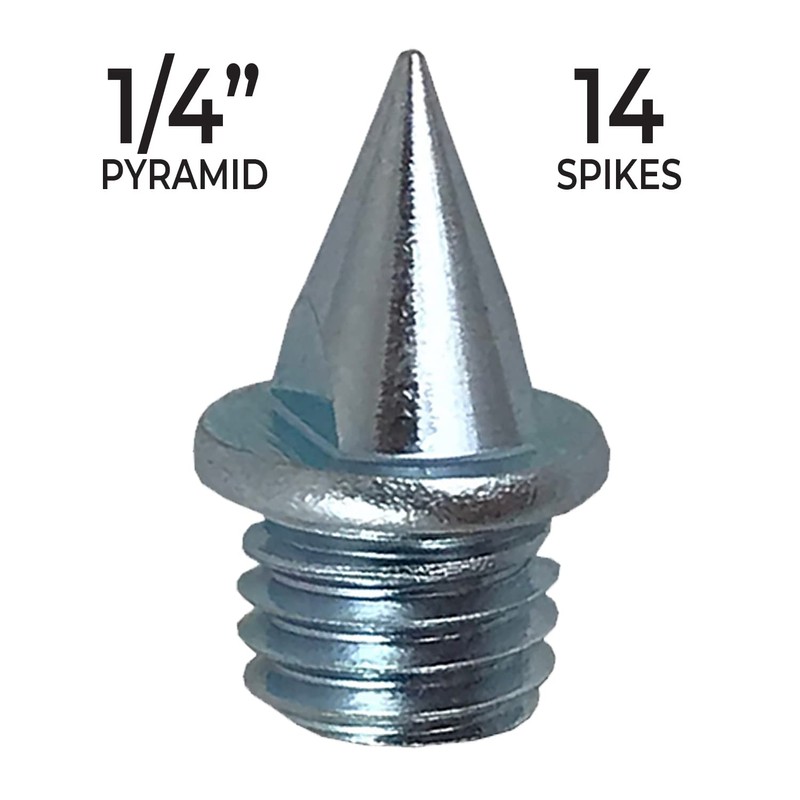 Champ 1/4" Pyramid Track Spike, 14 Count