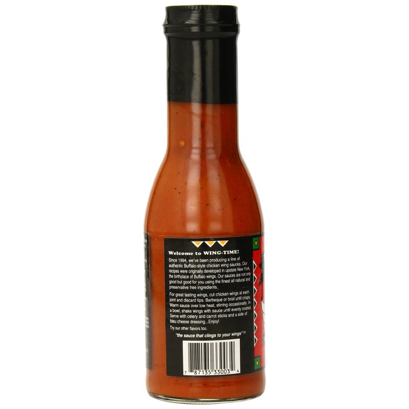 Wing Time Buffalo Wing Sauce, Hot, 13 Ounce
