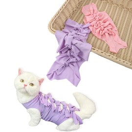 Persoshow Cat Sterilization Recovery Suit,2pcs Pet Surgical Recovery Suit Female Dog Onesie Surgery Clothes Wound Care for Cats Puppy