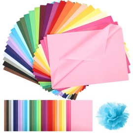 LEMESO 300 Sheets Assorted Colored Wrapping Tissue Paper, 11.4 x 7.9 inches, 30 Colors, Gift Wrapping, Crafting, Decorating