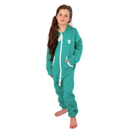 Gennadi Hoppe Children's Jumpsuit Jumpsuit Relaxpiece Tracksuit Girls Suit Boys, Green (Green)