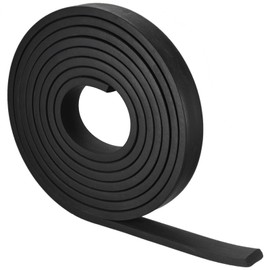 TOP-VIGOR EPDM Rubber Foam Strip 10mm (T) x 20mm (W) x 4000mm (L), Weatherproof Door Seal Rubber Sealing Strip Foam Tape for DIY Gasket Insulation Soundproofing, Reduce Vibration Mat Black