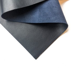 Material de piel de cordero azul oscuro auténtico: sábanas de piel genuino para manualidades, costura, fabricación de joyas y proyectos de piel personalizados (azul oscuro, 20 x 25 cm)
