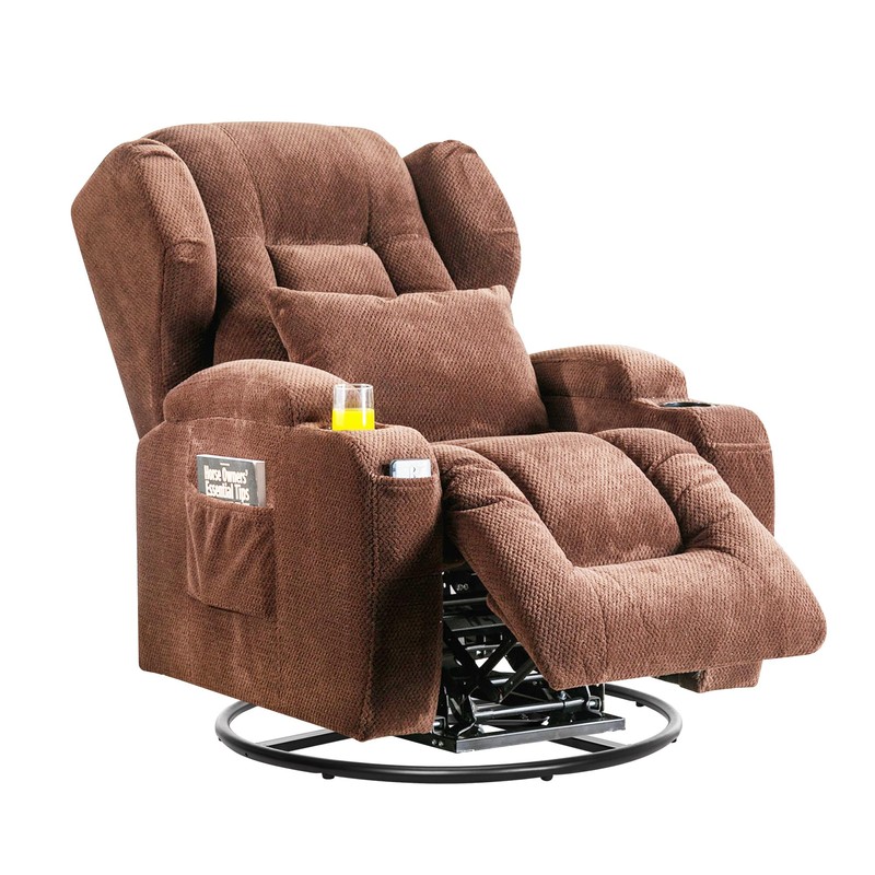 yaaqoo 24" Recliner Ring Swivel Base Heavy Duty Metal Chair