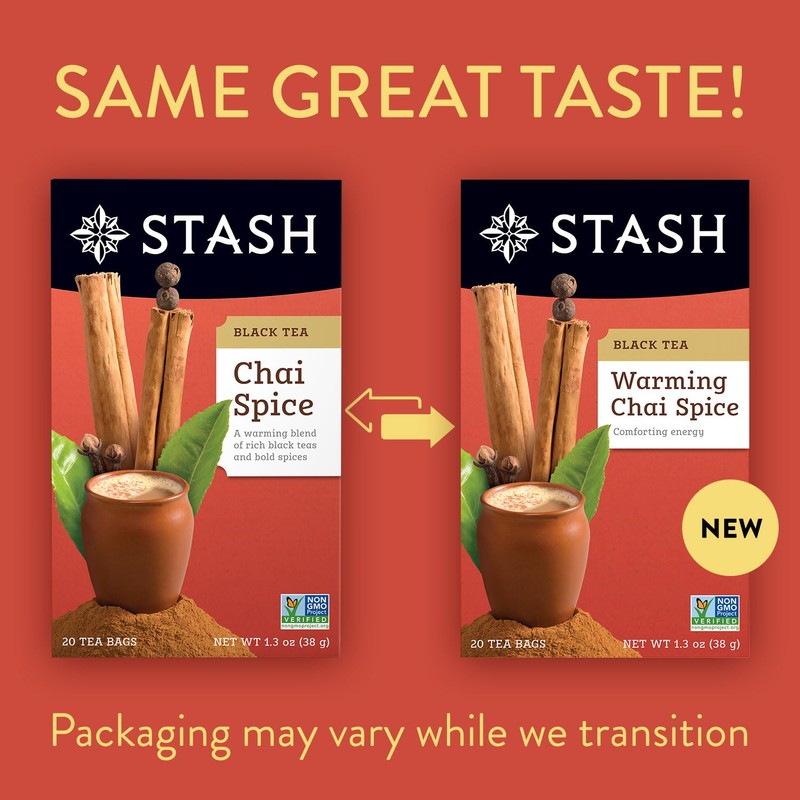 Stash Tea Chai Tea Variety Pack Sampler Assortment - Caffeinated,