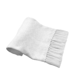 TINKUY PERU Alpaca Peruvian Pashmina Shawl Wrap Ruana 61 x 22 inches (White/Ivory)