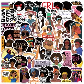 50PCS Black Rights Stickers, Black Girl Stickers, Blacks Lives are Lives, Blacks People Element Pop Sticker, Laptop, Water Bottle, Water Bottle, Kids, Teenagers, Vinyl Sticker