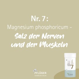PFLÜGER Schüßler Salts No. 7 Magnesium Phosphoricum D12 - 15 g Globules - The Salt of Muscles and Nerves - Lactose-Free