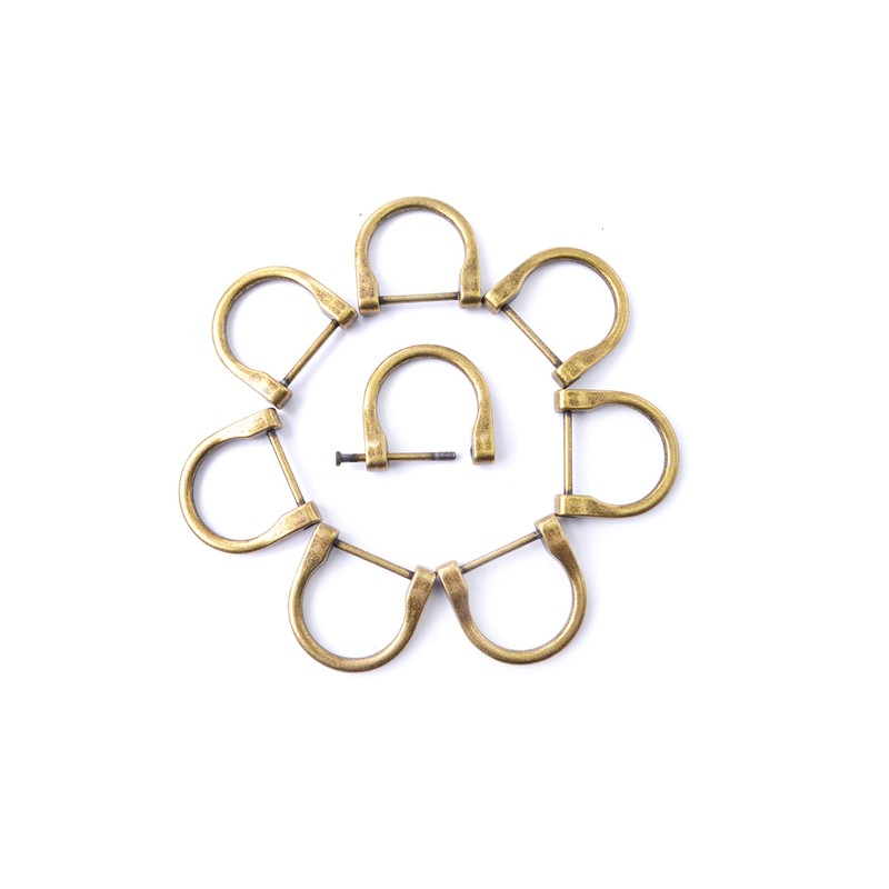 Bobeey 8pcs 3/4 inch D-Rings Horseshoe Shape U Shape D