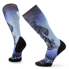 Smartwool Ski Always Explore Print Targeted Cushion Merino Wool Over The Calf Socks For Men and Women, Multi Color, X-Large