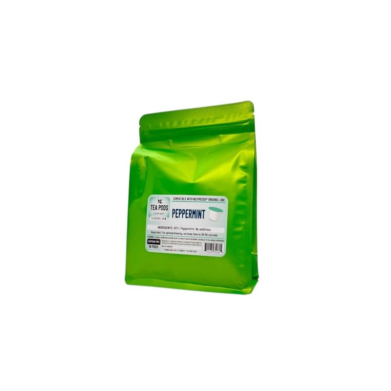 Peppermint pods compatible with Nespresso OriginalLine, peppermint capsules for coffee