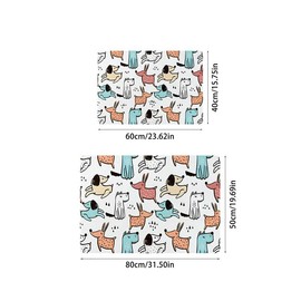 Cartoon Dog Rugs, Cartoon Floor Mat Welcome Mat Bath Rugs, Non-Slip & Absorbent Front Door Mat, Washable Floor Doormat for Entryway, Patio, Porch, Kids Rooms, Dorms, Pet Area and More (Small)