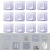 CARURLIFF 12 PCS Wall Mounted Replacement Sticky pads for Kitchen