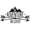 Samunshi® Adventure Begins Lettering Sticker Car Sticker Windscreen Sticker Motorcycle