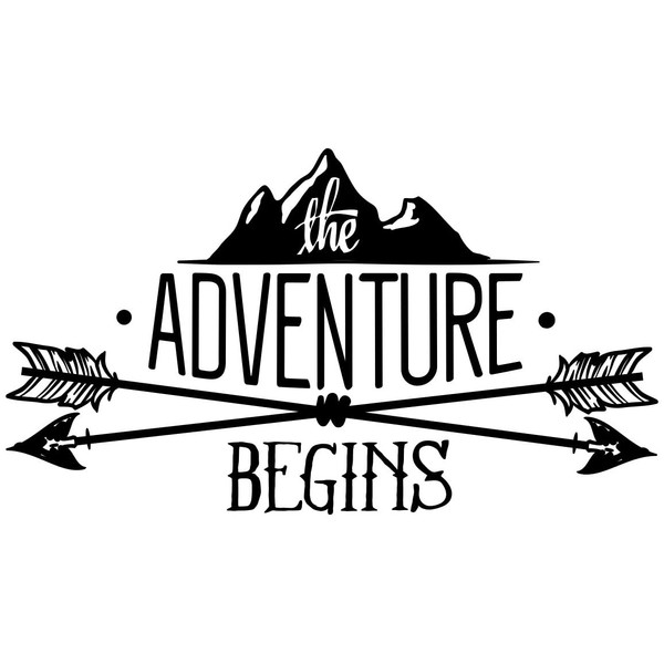 Samunshi® Adventure Begins Lettering Sticker Car Sticker Windscreen Sticker Motorcycle