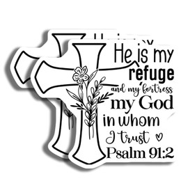 Inspirational Bible Verse Magnets - Religious Quote Magnet - Christian Home Decor - Psalm 91:2 Encouragement Magnet- 2 Pack - Made in USA - PLDFMAG3574