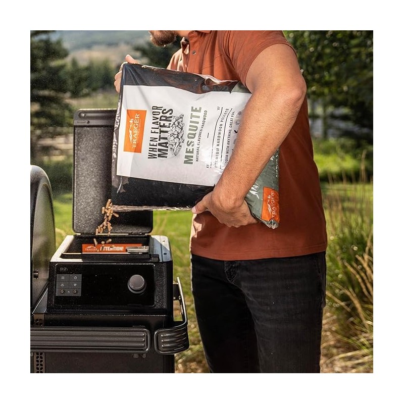 Traeger Grills Mesquite 100% All-Natural Wood Pellets for Smokers and