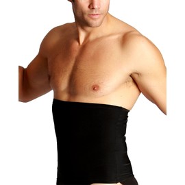 Insta Slim Men’s Slimming Compression Firming Belt, for Slimming, Tummy Control, Special Occasion, Back Support, Posture Support (Black, Large)