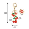 HAISWET Red Cherry Keychain Letter Alphabet Key Ring Backpack Charms