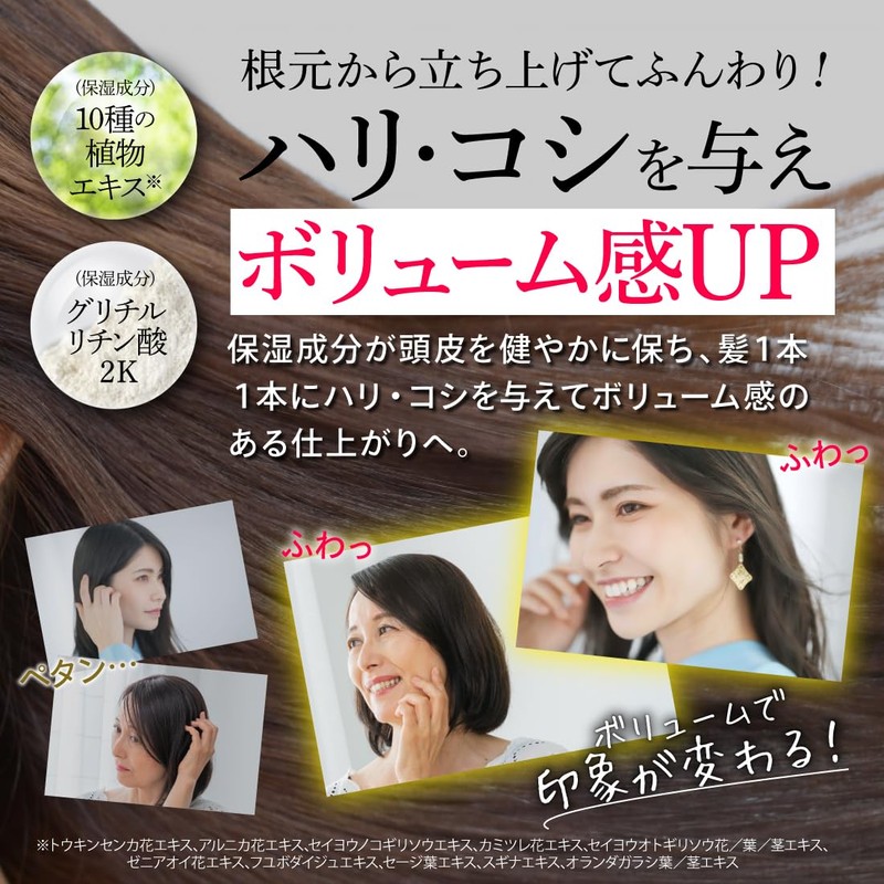Hematin Keratin Formulated Shampoo, Aging Care, Glossy Hair, Volume Up,