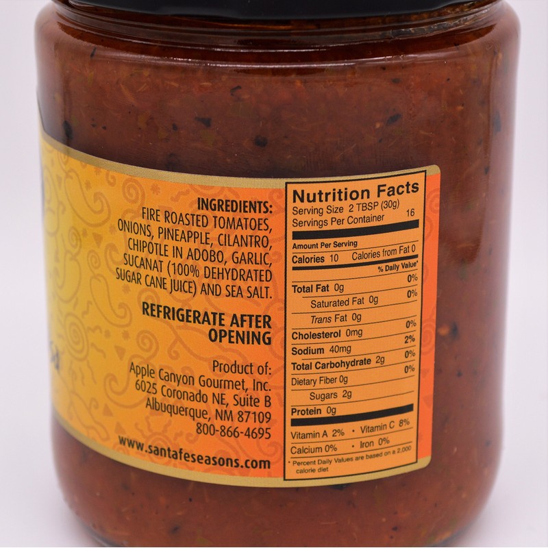 SANTA FE SEASONS Salsa Flamin' Pineapple, 16 OZ