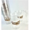 Western Howdy Disposable Party Cups, 12 oz Clear Plastic, Cowboy